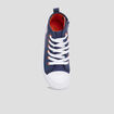 Baskets montantes zippées Naruto bleu marine garçon