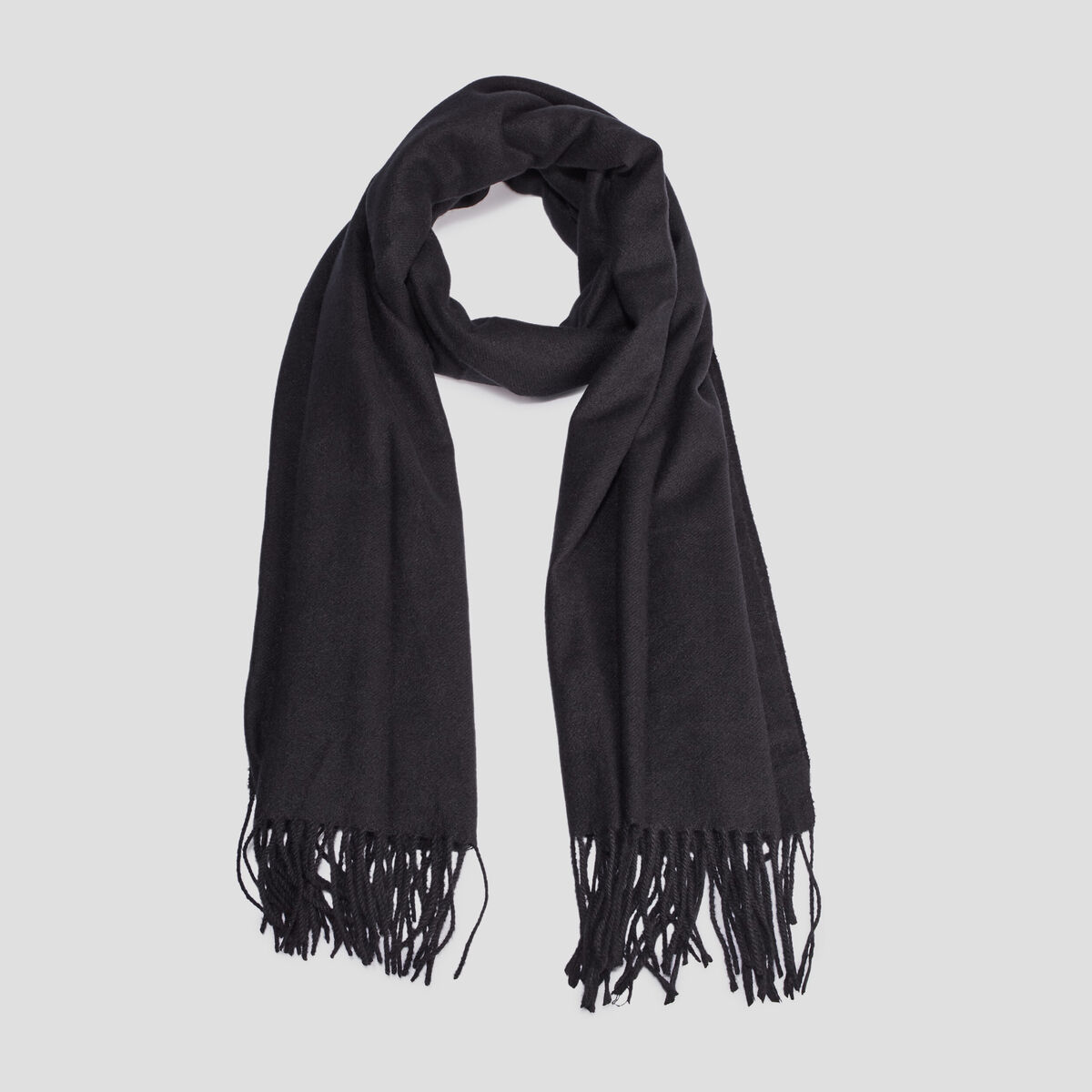 Écharpe à franges noir homme
