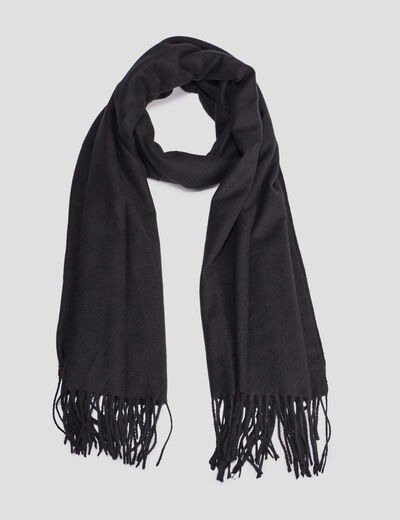 Écharpe à franges noir homme