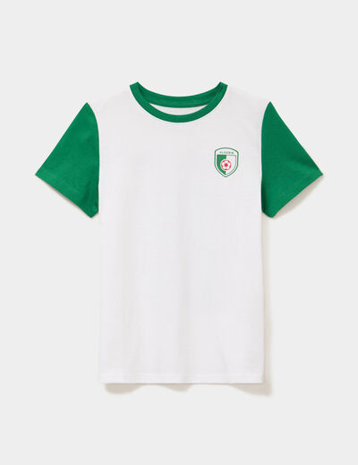 T-shirt maillot de football Alg&eacute;rie blanc mixte