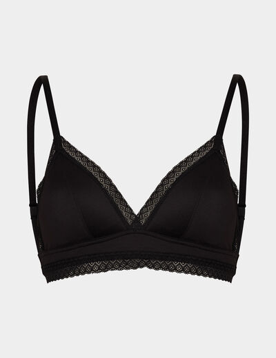 Soutien-gorge triangle paddé noir femme