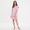 Chemise de nuit droite boutonnée rose femme