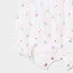 Ensemble combinaison avec bandeau coton ecru bébé fille
