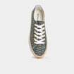 Tennis basses semelles en corde bleu femme