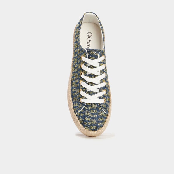 tennis basses semelles en corde bleu femme Tennis basses semelles en corde bleu femme