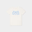 T-shirt col rond manches courtes coton ivoire fille