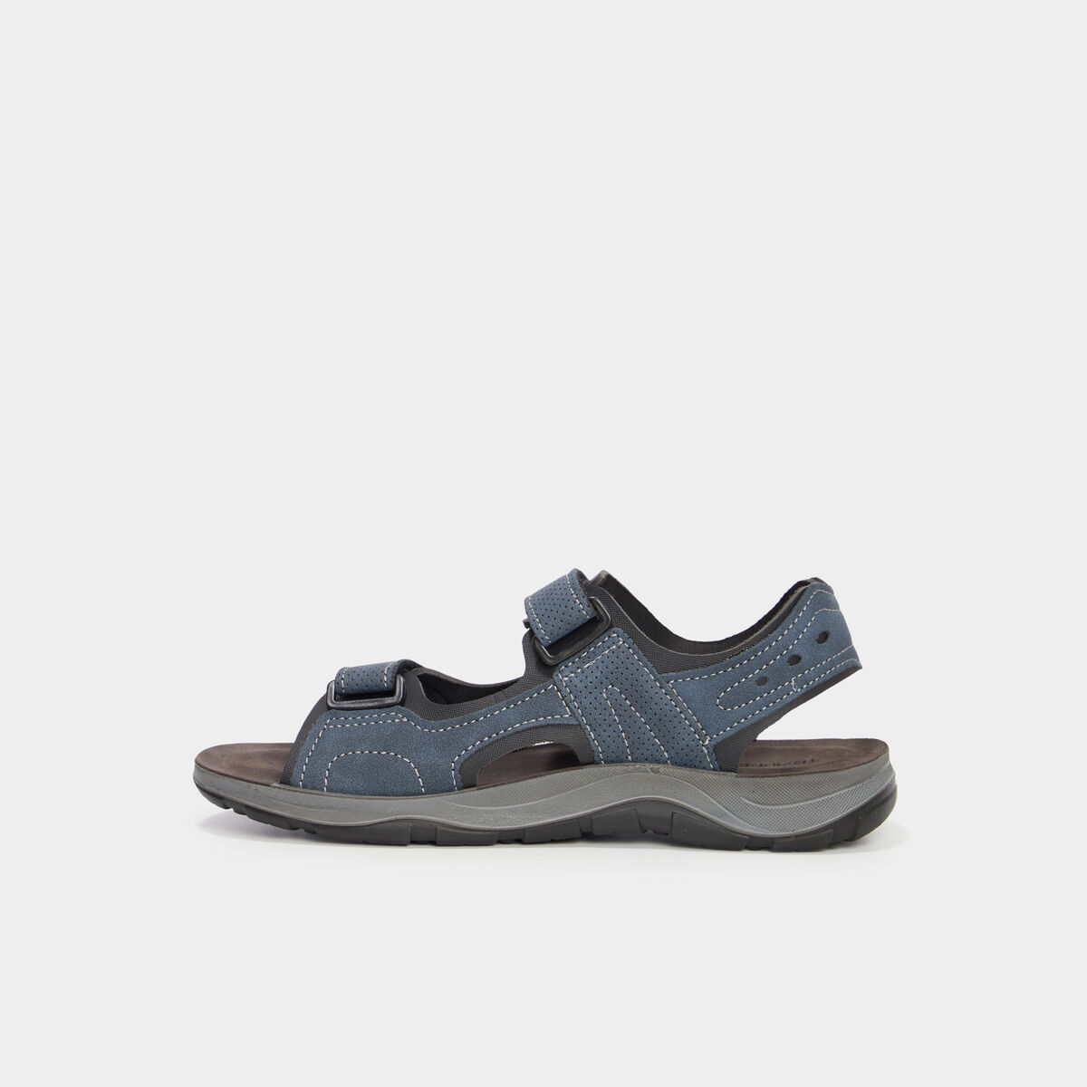 Sandales à scratchs bleu homme