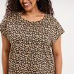 Robe courte droite manches courtes sable femme grande taille