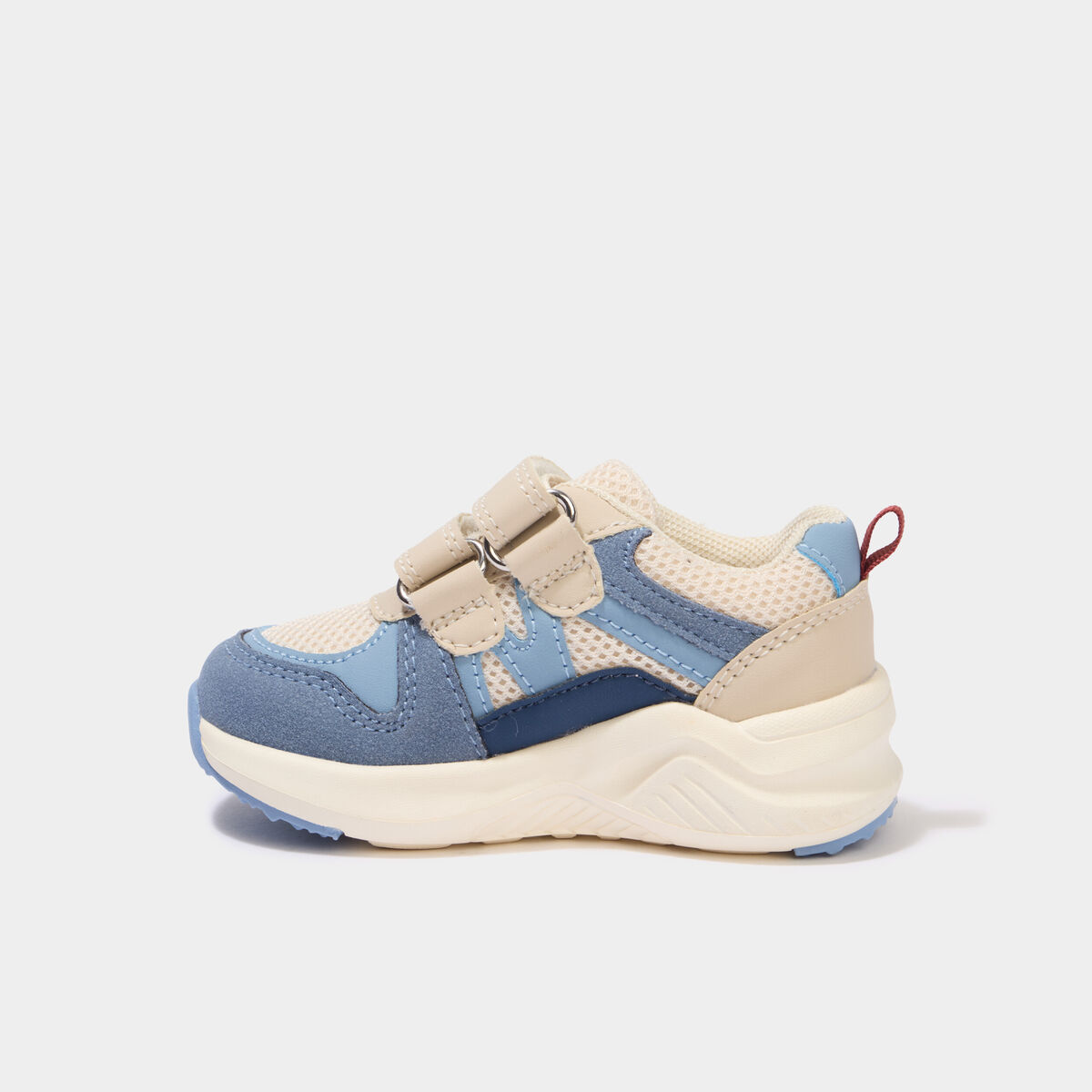 Baskets running &agrave; scratchs bleu b&eacute;b&eacute; gar&ccedil;on