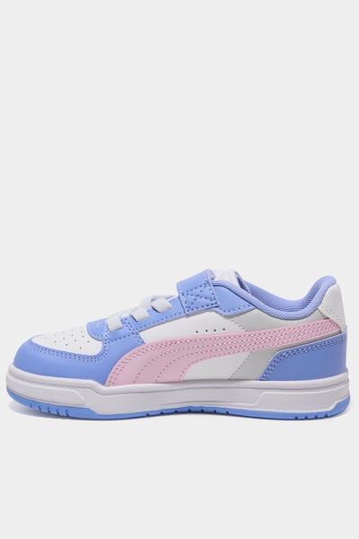 Tennis basses &agrave; scratchs Puma Caven III violet fille