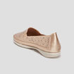 Mocassins perfor&eacute;es jaune or femme
