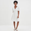 Robe patineuse broderie anglaise blanc femme
