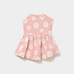Robe patineuse manches courtes rose b&eacute;b&eacute; fille