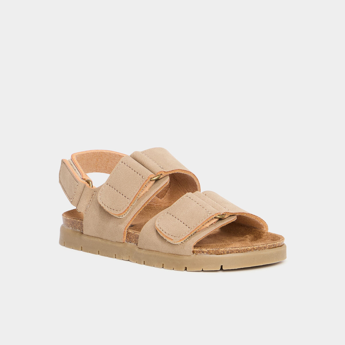 Sandales à scratchs maternelle marron clair garçon