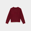 Pull col rond manches longues bordeaux fille