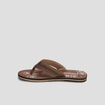Mules plates marron homme