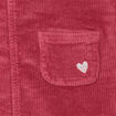 Robe chasuble effet velours c&ocirc;tel&eacute; coton vieux rose b&eacute;b&eacute; fille