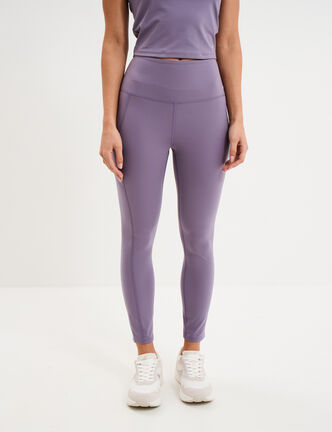 Legging de sport taille haute violet femme