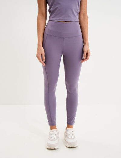 Legging de sport taille haute violet femme