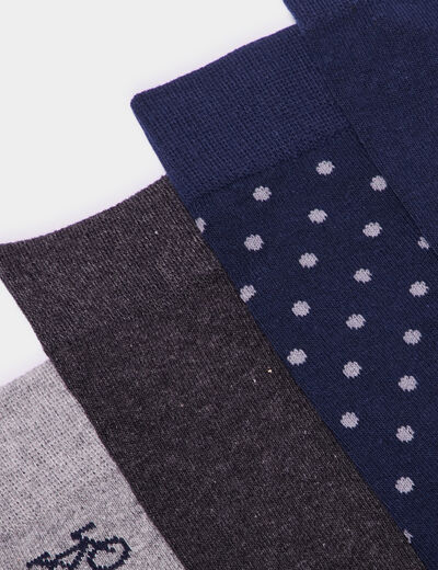 Lot 5 paires chaussettes bleu marine homme