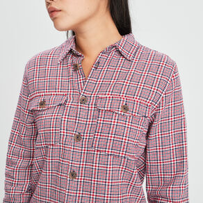 Chemise manches longues Creeks rouge femme