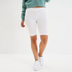 Short cycliste coton stretch blanc femme