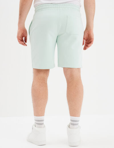 Short jogging molletonné droit vert pastel homme