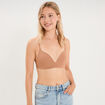 Soutien-gorge triangle bretelles fines vieux rose femme
