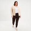 Legging avec taille &eacute;lastiqu&eacute;e marron fonc&eacute; femme grande taille