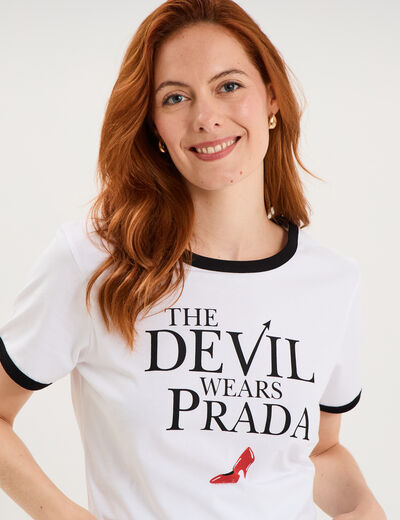 T-shirt coton Le diable en Prada blanc femme