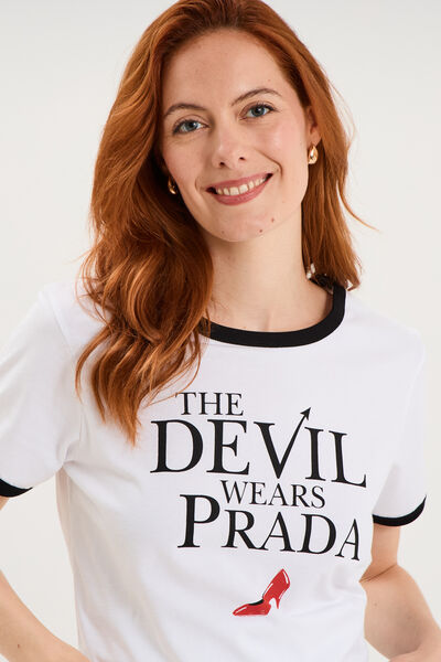 T-shirt coton Le diable en Prada blanc femme