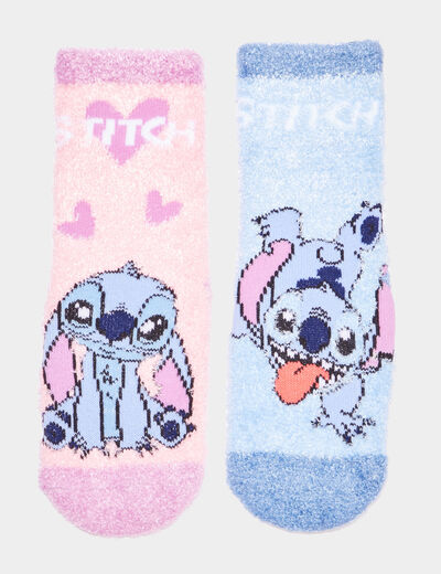 Lot de 2 chaussettes d'intérieur Stitch multicolore fille