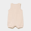 Combinaison coton sans manches taupe b&eacute;b&eacute;