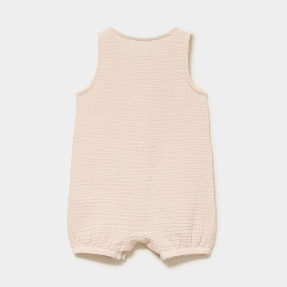 Combinaison coton sans manches taupe b&eacute;b&eacute;
