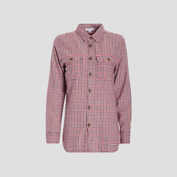 Chemise manches longues Creeks rouge femme