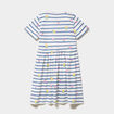 Robe courte &eacute;vas&eacute;e manches courtes coton ecru fille