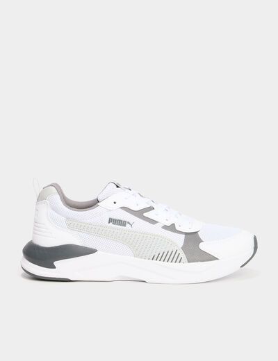 Baskets running &agrave; lacets Puma gris homme