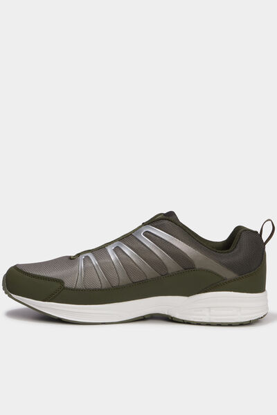 Baskets running vert kaki homme