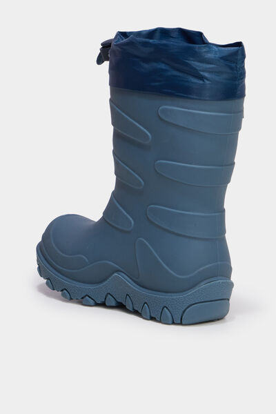 Bottes de pluie doubl&eacute;es bleu gar&ccedil;on