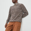Pull avec col montant camel homme
