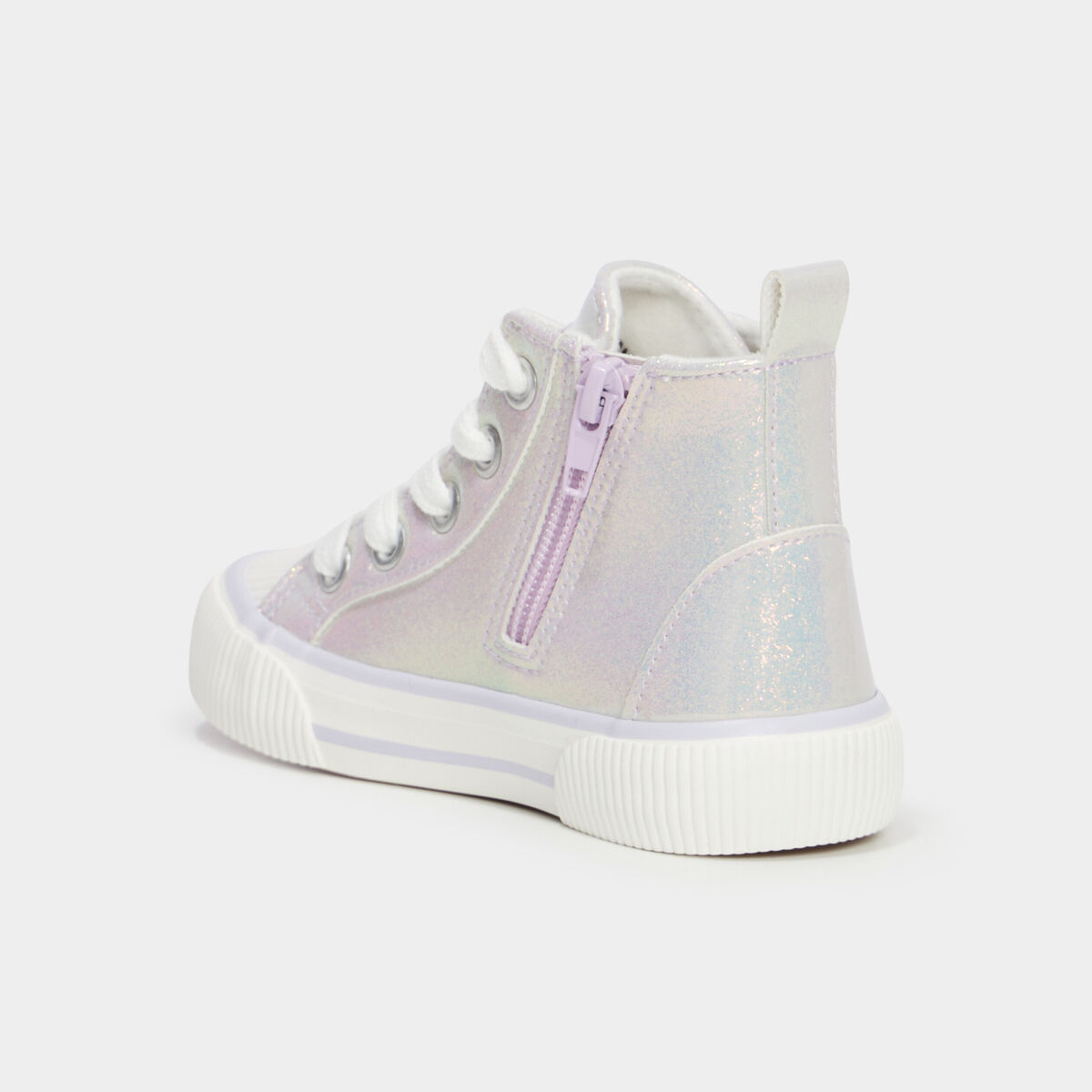 Baskets zipp&eacute;es montantes bout renforc&eacute; violet fille