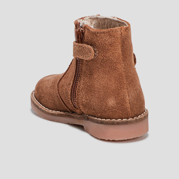bottines en cuir marron bebef Bottines en cuir marron bébé fille