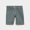 Bermuda en jean straight 5 poches vert kaki homme