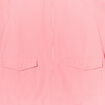 Parka longue zippée à capuche rose corail fille