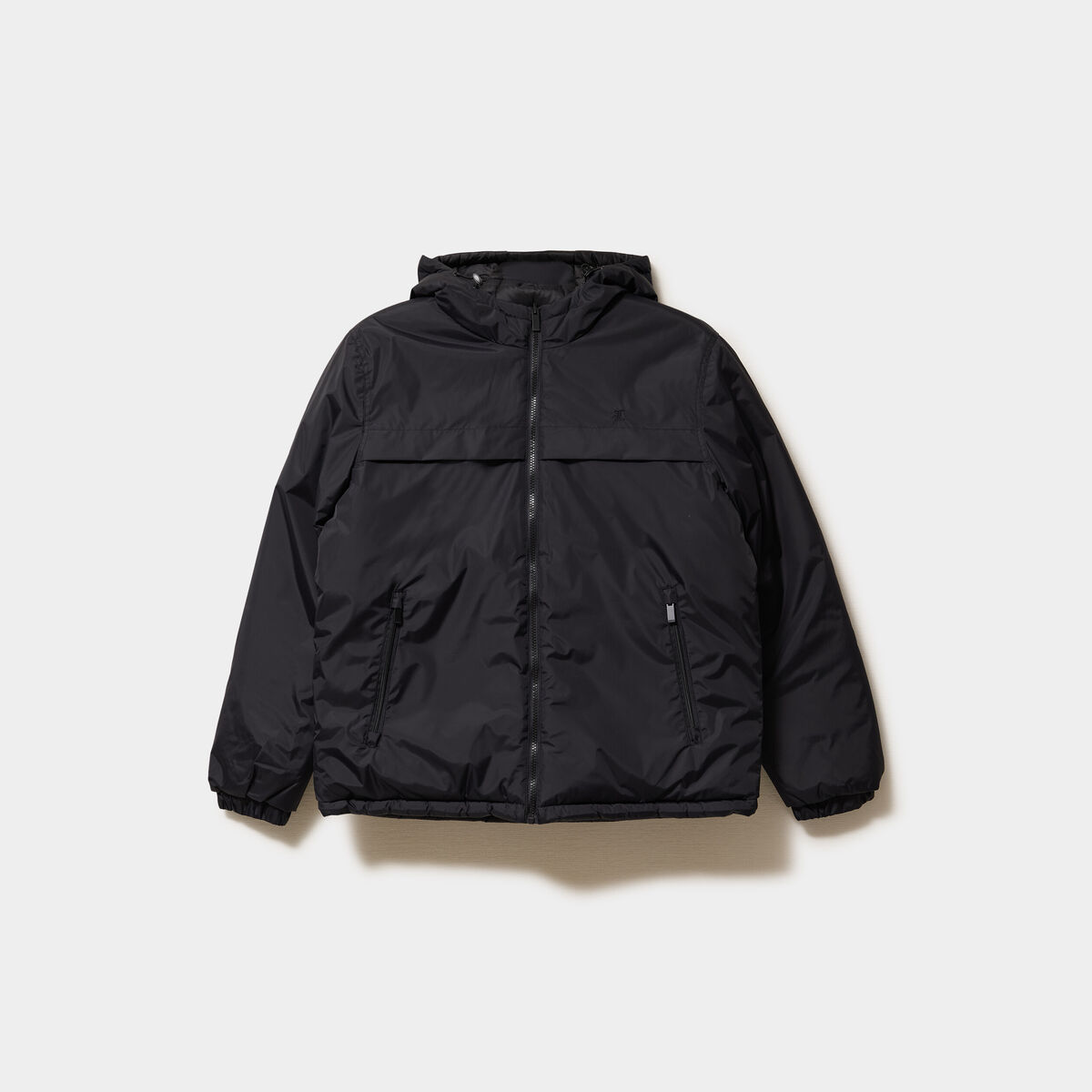 Doudoune zipp&eacute;e r&eacute;versible &agrave; capuche noir homme