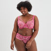 Soutien-gorge emboîtant dentelle rose fushia femme grande taille