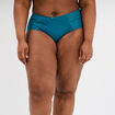 Shorty en coton bleu canard femme grande taille