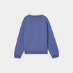 Sweat col rond manches longues bleu gris fille