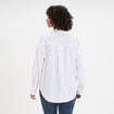 Chemise oversize 1 poche coton blanc femme