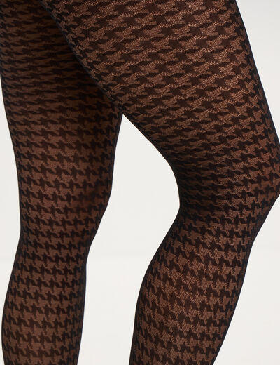 Collants fantaisie 30D noir femme